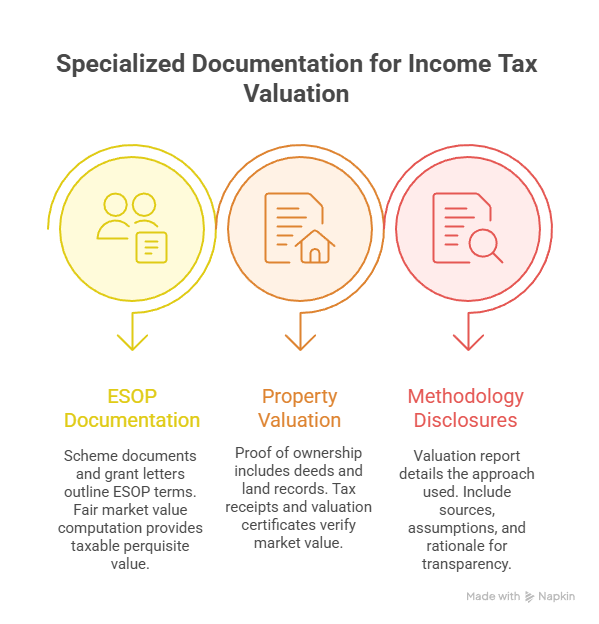 What documents are needed for Income Tax valuation report